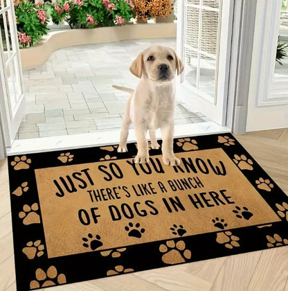 Dog Paw Print Entry Mat