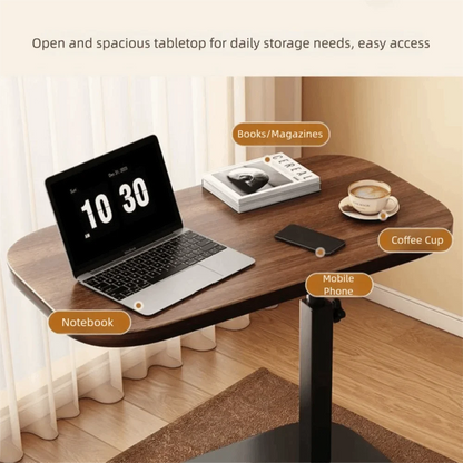 Adjustable C-Shaped Mobile Side Table
