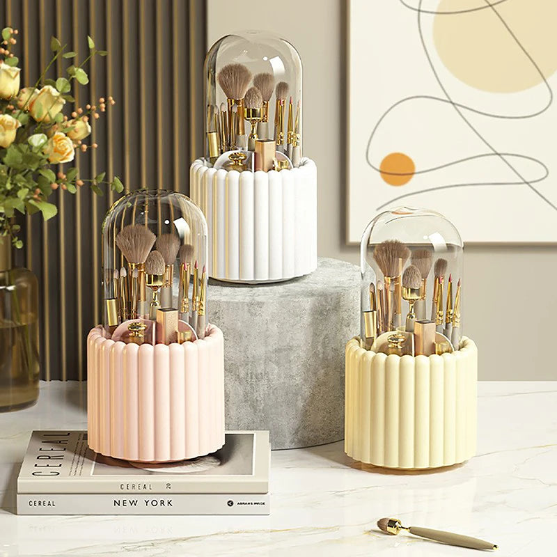 360-Degree Makeup Brush Organizer