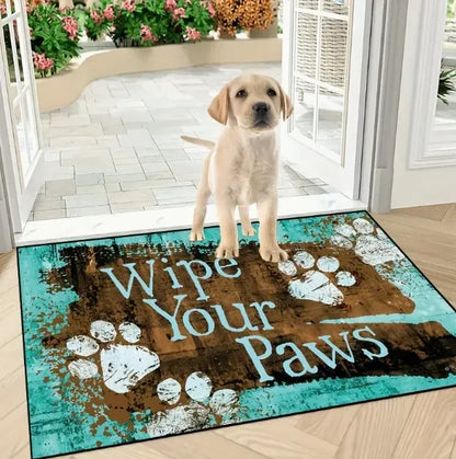 Dog Paw Print Entry Mat