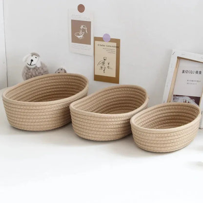 Handwoven Cotton Storage Basket