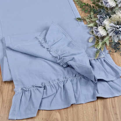 Cotton Ruffle Table Runner