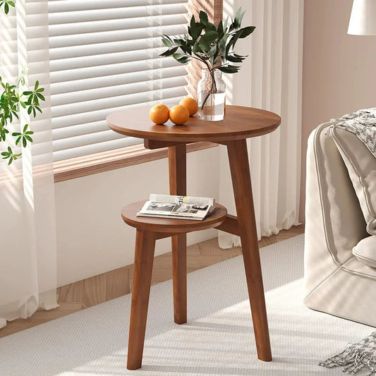 Solid Wood Mobile Side Table