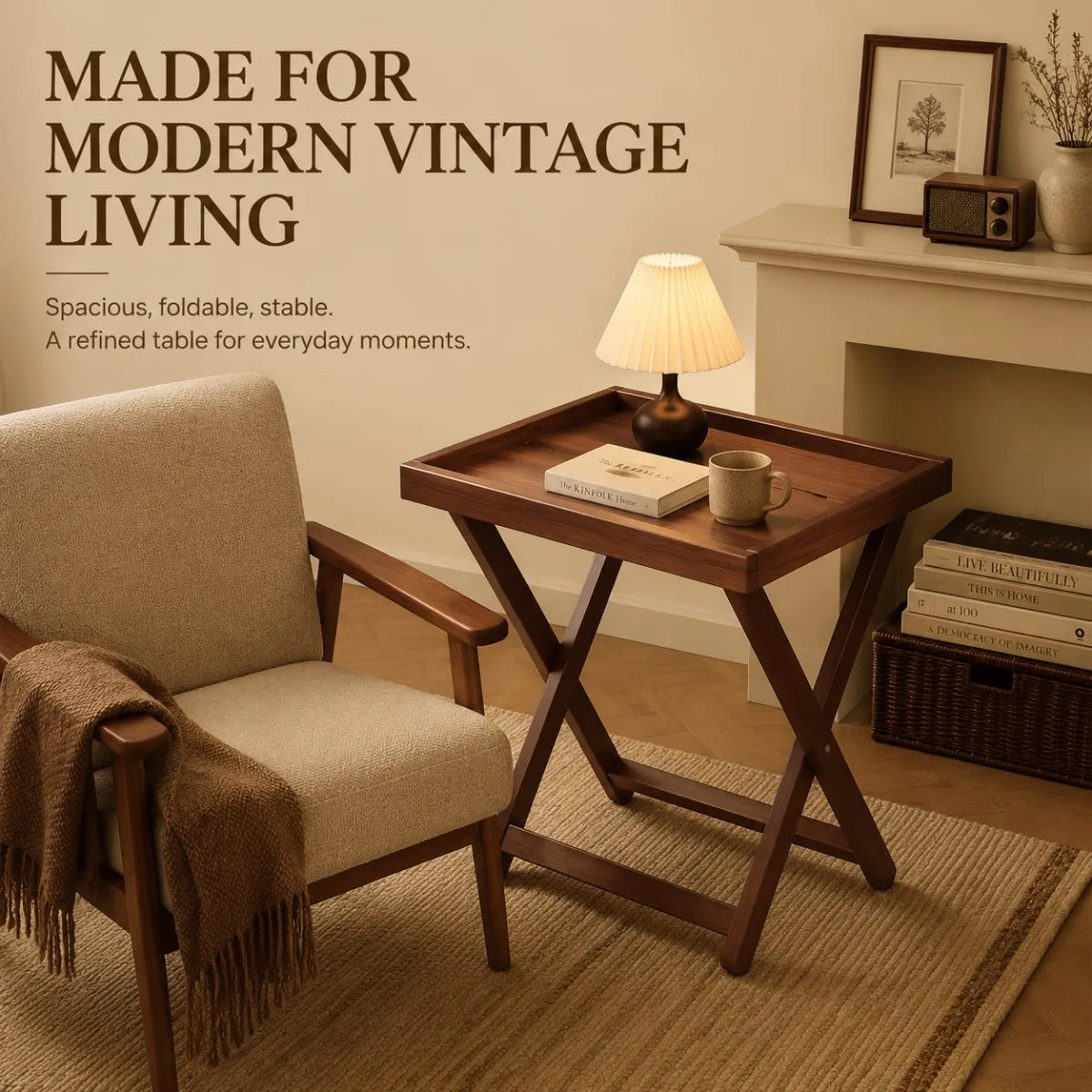 Compact Folding Side Table
