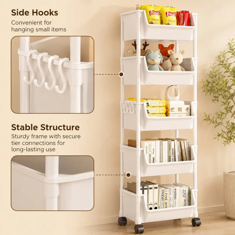 5-Tier Mobile Storage Trolley