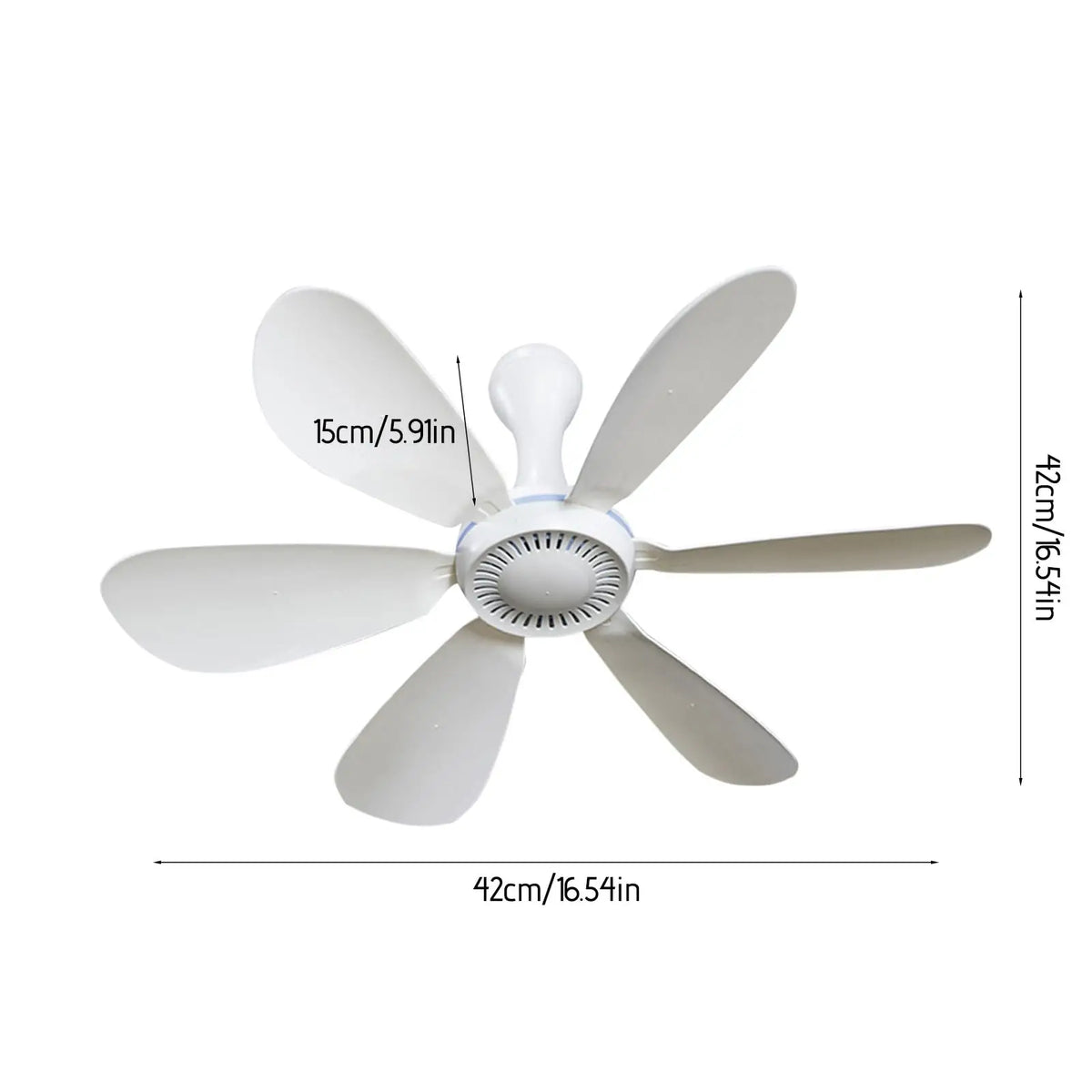 Silent 6-Blade USB Hanging Fan