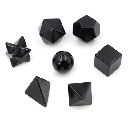 7-Piece Black Obsidian Geometry Set