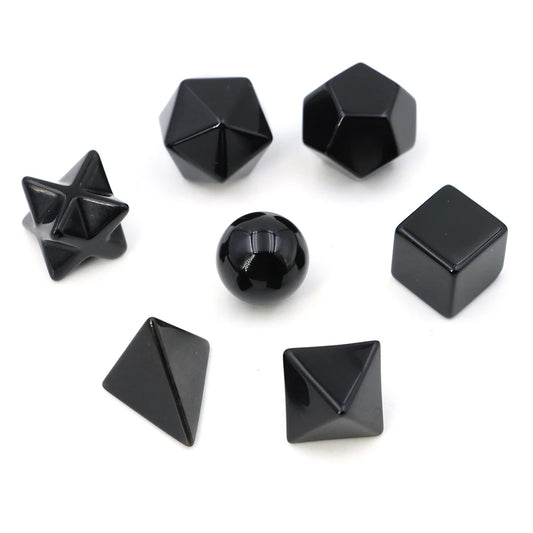 7-Piece Black Obsidian Geometry Set
