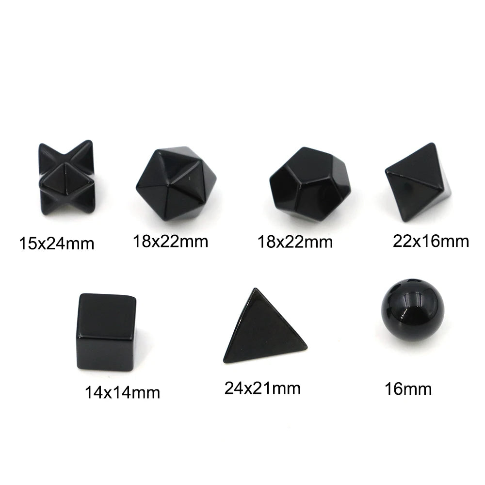 7-Piece Black Obsidian Geometry Set