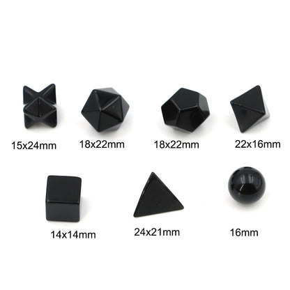 7-Piece Black Obsidian Geometry Set