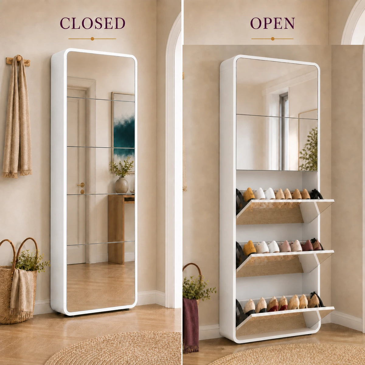 Arynora Vista 5 closed and open comparison