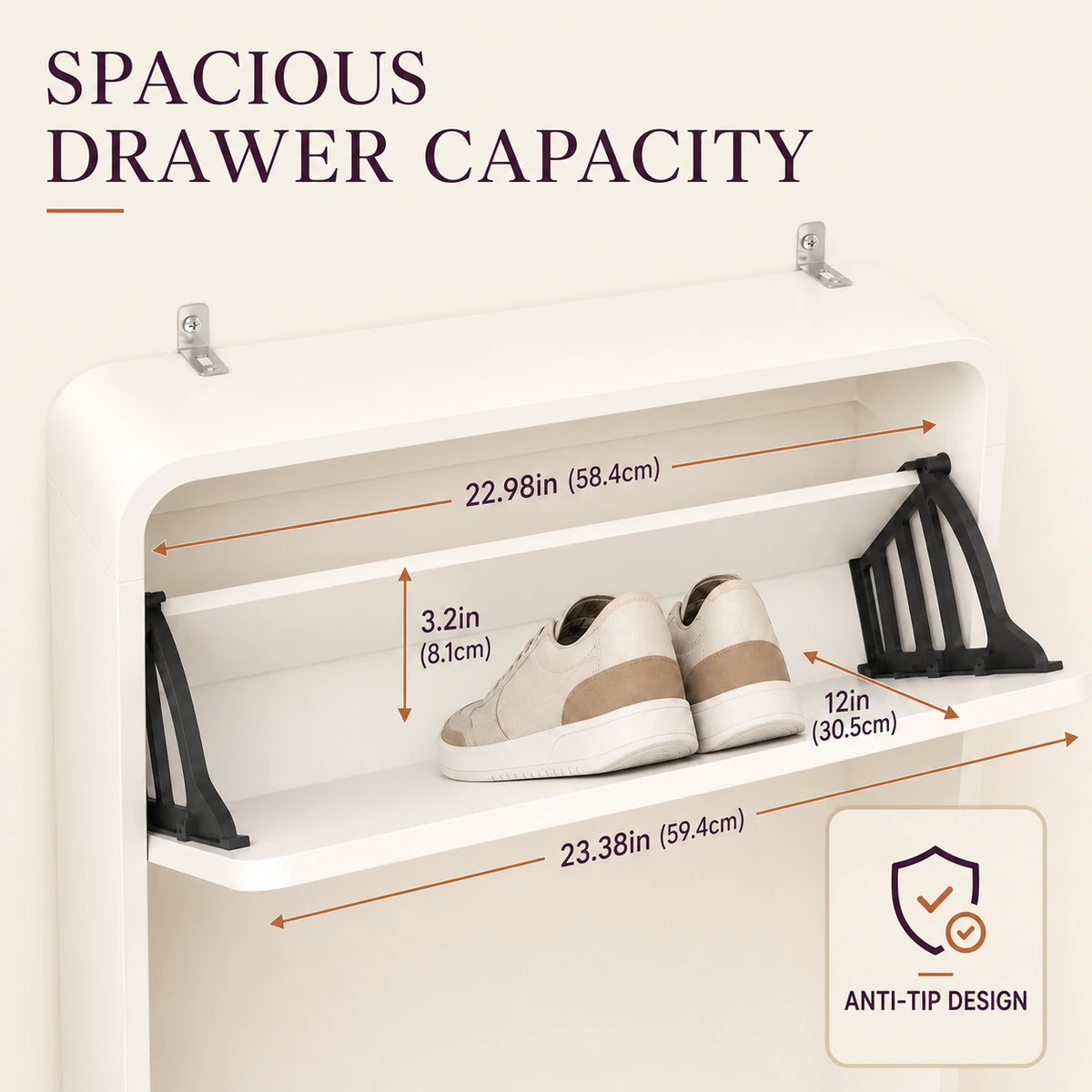 Arynora Vista 5 drawer capacity